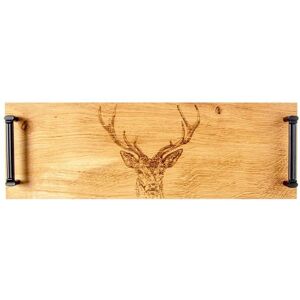 Selbrae House Oak Tray - Black Steel Handles - Stag Prince in Light Brown Size: 1 Pack Light Brown 1 Pack Selbrae House Oak Tray - Black Steel Handles - Stag Prince in Light Brown Size: 1 Pack Light Brown 1 Pack