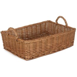 Red Hamper Wicker Wicker Rectangular Display Basket in Brown Brown Red Hamper Wicker Wicker Rectangular Display Basket in Brown Brown
