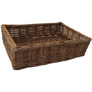 Red Hamper Wicker Small Double Steamed Storage Wicker Tray in Brown Brown Red Hamper Wicker Small Double Steamed Storage Wicker Tray in Brown Brown