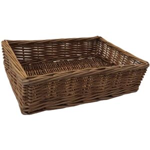 Red Hamper Wicker Medium Double Steamed Storage Wicker Tray in Brown Brown Red Hamper Wicker Medium Double Steamed Storage Wicker Tray in Brown Brown