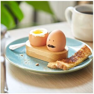 MijMoj Design Solid Oak Double Egg Cup in Light Oak Light Oak MijMoj Design Solid Oak Double Egg Cup in Light Oak Light Oak