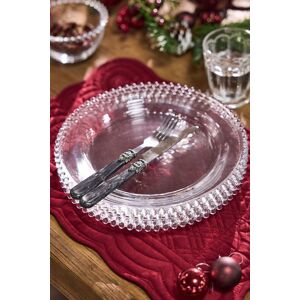Dibor Set of 4 Bella Perle Dinner Plates Serving Dishes Dia 26cm in Clear Size: 4 Pack Clear 4 Pack Dibor Set of 4 Bella Perle Dinner Plates Serving Dishes Dia 26cm in Clear Size: 4 Pack Clear 4 Pack