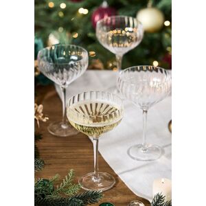 Dibor Set of 4 Ribbed Champagne Saucers & Gin Glasses Festive Christmas Decor Glassware 250ml in Clear Size: 4 Pack Clear 4 Pack Dibor Set of 4 Ribbed Champagne Saucers & Gin Glasses Festive Christmas Decor Glassware 250ml in Clear Size: 4 Pack Clear 4 Pack
