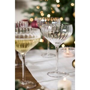 Dibor Set of 6 Ribbed Champagne Saucers & Gin Glasses Festive Christmas Decor Glassware 280ml in Clear Size: 6 Pack Clear 6 Pack Dibor Set of 6 Ribbed Champagne Saucers & Gin Glasses Festive Christmas Decor Glassware 280ml in Clear Size: 6 Pack Clear 6 Pack