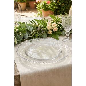Dibor Set of 2 Bella Perle Dinner Tableware Charger Plate Serving Plates Dia 33cm in Clear Size: 2 Pack Clear 2 Pack Dibor Set of 2 Bella Perle Dinner Tableware Charger Plate Serving Plates Dia 33cm in Clear Size: 2 Pack Clear 2 Pack