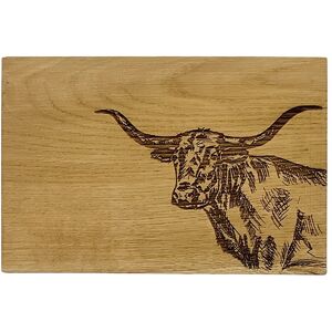 Selbrae House Oak Serving Board - 30cm - Texas Longhorn in Light Brown Light Brown Selbrae House Oak Serving Board - 30cm - Texas Longhorn in Light Brown Light Brown