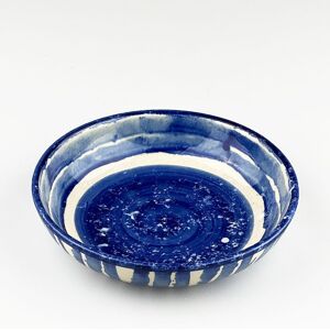 Selbrae House Ceramic Serving Bowl - Medium - Stripe in Blue Blue Selbrae House Ceramic Serving Bowl - Medium - Stripe in Blue Blue