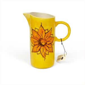 Verano Spanish Ceramics Sunflower Hand Painted Ceramic Yellow Kitchen Dining Tall Jug 23.5cm Yellow Verano Spanish Ceramics Sunflower Hand Painted Ceramic Yellow Kitchen Dining Tall Jug 23.5cm Yellow