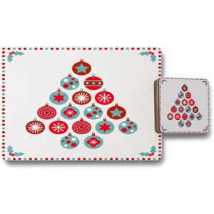 Benjamin Tate Design seasonal christmas placemat coaster set in Natural Natural Benjamin Tate Design seasonal christmas placemat coaster set in Natural Natural