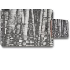 Benjamin Tate Design black & white bamboo placemat coaster set in Natural Natural Benjamin Tate Design black & white bamboo placemat coaster set in Natural Natural