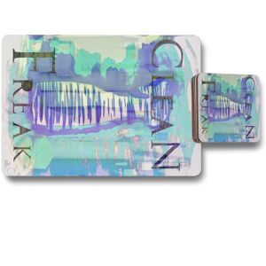 Benjamin Tate Design clean freak blue placemat coaster set in Natural Natural Benjamin Tate Design clean freak blue placemat coaster set in Natural Natural