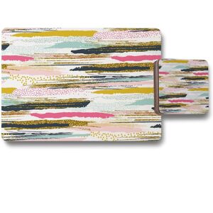 Benjamin Tate Design coloured stripes spots placemat coaster set in Natural Natural Benjamin Tate Design coloured stripes spots placemat coaster set in Natural Natural
