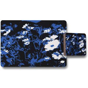 Benjamin Tate Design field of flowers placemat coaster set in Natural Natural Benjamin Tate Design field of flowers placemat coaster set in Natural Natural