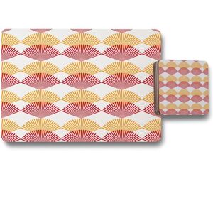 Benjamin Tate Design geometric sea shells placemat coaster set in Natural Natural Benjamin Tate Design geometric sea shells placemat coaster set in Natural Natural