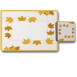 Benjamin Tate Design golden autumn placemat coaster set in Natural Natural Benjamin Tate Design golden autumn placemat coaster set in Natural Natural
