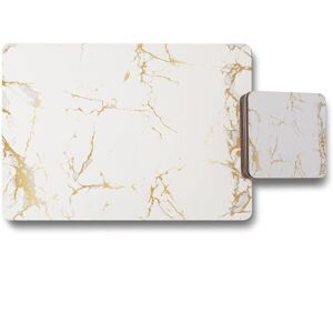 Benjamin Tate Design golden marble placemat coaster set in Natural Natural Benjamin Tate Design golden marble placemat coaster set in Natural Natural