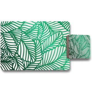 Benjamin Tate Design green biophilic design with natural analogues texture placemat coaster set Natural Benjamin Tate Design green biophilic design with natural analogues texture placemat coaster set Natural