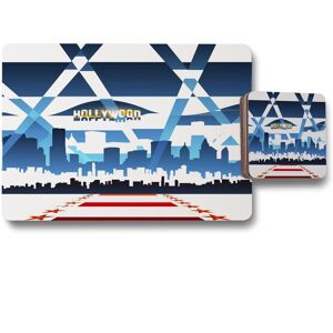 Benjamin Tate Design hollywood placemat coaster set in Natural Natural Benjamin Tate Design hollywood placemat coaster set in Natural Natural