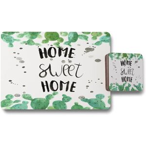 Benjamin Tate Design home sweet home placemat coaster set in Natural Natural Benjamin Tate Design home sweet home placemat coaster set in Natural Natural