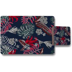 Benjamin Tate Design leaves of tropical plants placemat coaster set in Natural Natural Benjamin Tate Design leaves of tropical plants placemat coaster set in Natural Natural