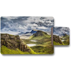 Benjamin Tate Design mountains in highland scotland placemat coaster set in Natural Natural Benjamin Tate Design mountains in highland scotland placemat coaster set in Natural Natural