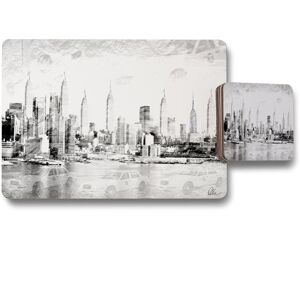 Benjamin Tate Design multiple empire placemat coaster set in Natural Natural Benjamin Tate Design multiple empire placemat coaster set in Natural Natural