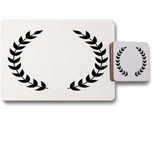 Benjamin Tate Design olive branches placemat coaster set in Natural Natural Benjamin Tate Design olive branches placemat coaster set in Natural Natural