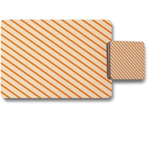 Benjamin Tate Design orange lines placemat coaster set in Natural Natural Benjamin Tate Design orange lines placemat coaster set in Natural Natural