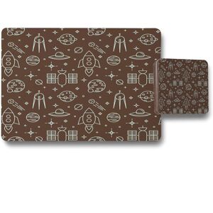 Benjamin Tate Design planets & stars placemat coaster set in Natural Natural Benjamin Tate Design planets & stars placemat coaster set in Natural Natural