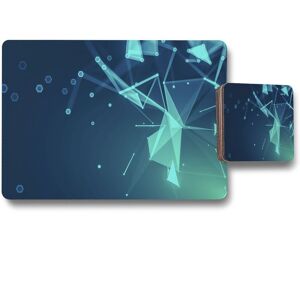 Benjamin Tate Design polygonal space placemat coaster set in Natural Natural Benjamin Tate Design polygonal space placemat coaster set in Natural Natural