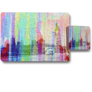 Benjamin Tate Design rainbow bridge placemat coaster set in Natural Natural Benjamin Tate Design rainbow bridge placemat coaster set in Natural Natural