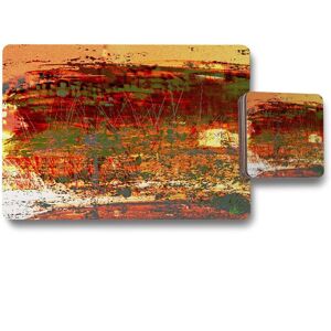 Benjamin Tate Design red branches placemat coaster set in Natural Natural Benjamin Tate Design red branches placemat coaster set in Natural Natural