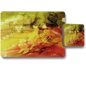 Benjamin Tate Design rustic flowers placemat coaster set in Natural Natural Benjamin Tate Design rustic flowers placemat coaster set in Natural Natural
