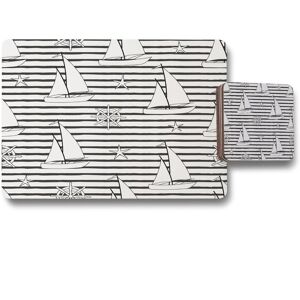 Benjamin Tate Design sailboats placemat coaster set in Natural Natural Benjamin Tate Design sailboats placemat coaster set in Natural Natural