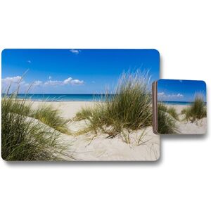 Benjamin Tate Design salento sand dunes placemat coaster set in Natural Natural Benjamin Tate Design salento sand dunes placemat coaster set in Natural Natural