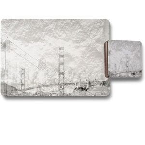 Benjamin Tate Design san fran placemat coaster set in Natural Natural Benjamin Tate Design san fran placemat coaster set in Natural Natural