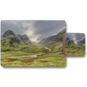 Benjamin Tate Design scotland highlands placemat coaster set in Natural Natural Benjamin Tate Design scotland highlands placemat coaster set in Natural Natural