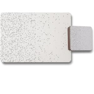 Benjamin Tate Design square tech placemat coaster set in Natural Natural Benjamin Tate Design square tech placemat coaster set in Natural Natural
