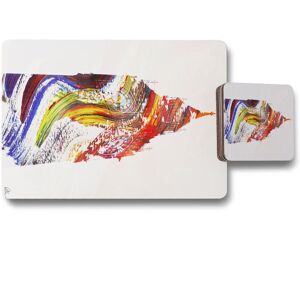 Benjamin Tate Design swirly ben placemat coaster set in Natural Natural Benjamin Tate Design swirly ben placemat coaster set in Natural Natural