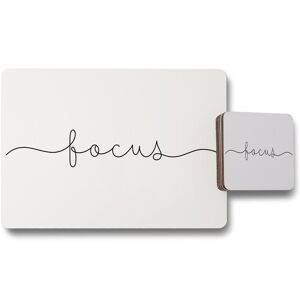 Benjamin Tate Design text focus placemat coaster set in Natural Natural Benjamin Tate Design text focus placemat coaster set in Natural Natural