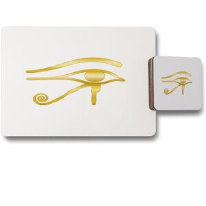 Benjamin Tate Design the eye of horus placemat coaster set in Natural Natural Benjamin Tate Design the eye of horus placemat coaster set in Natural Natural