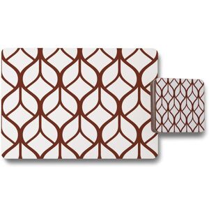 Benjamin Tate Design tiled geometrics placemat coaster set in Natural Natural Benjamin Tate Design tiled geometrics placemat coaster set in Natural Natural