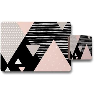 Benjamin Tate Design triangle geometrics placemat coaster set in Natural Natural Benjamin Tate Design triangle geometrics placemat coaster set in Natural Natural