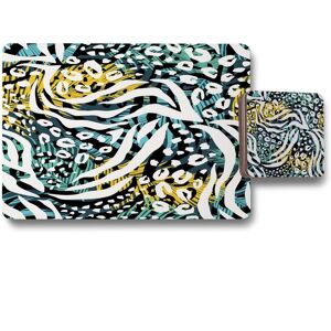 Benjamin Tate Design tropical leaves animal print placemat coaster set in Natural Natural Benjamin Tate Design tropical leaves animal print placemat coaster set in Natural Natural