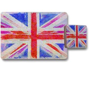 Benjamin Tate Design union jack placemat coaster set in Natural Natural Benjamin Tate Design union jack placemat coaster set in Natural Natural