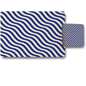 Benjamin Tate Design wavey lines placemat coaster set in Natural Natural Benjamin Tate Design wavey lines placemat coaster set in Natural Natural