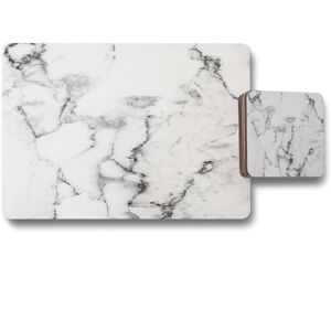 Benjamin Tate Design white marble texture placemat coaster set in Natural Natural Benjamin Tate Design white marble texture placemat coaster set in Natural Natural