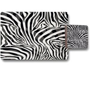 Benjamin Tate Design zebra animal print placemat coaster set in Natural Natural Benjamin Tate Design zebra animal print placemat coaster set in Natural Natural