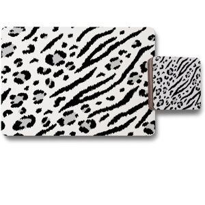 Benjamin Tate Design zebra leopard print placemat coaster set in Natural Natural Benjamin Tate Design zebra leopard print placemat coaster set in Natural Natural