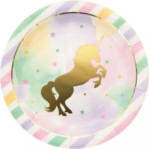 Unique Party Paper Unicorn Dinner Plate (Pack of 8) in Light Pink Light Pink Unique Party Paper Unicorn Dinner Plate (Pack of 8) in Light Pink Light Pink